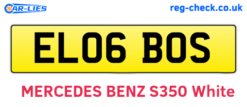 EL06BOS are the vehicle registration plates.