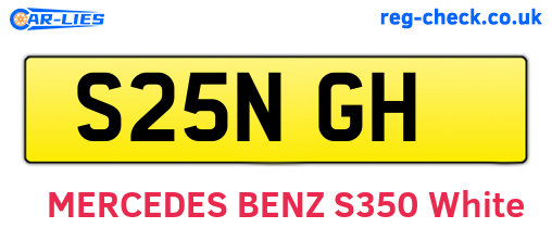 S25NGH are the vehicle registration plates.