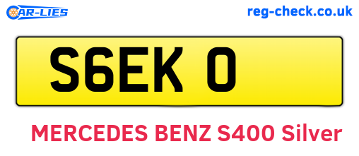 S6EKO are the vehicle registration plates.