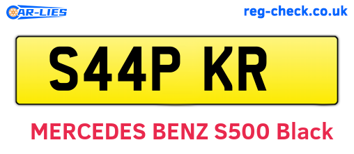 S44PKR are the vehicle registration plates.