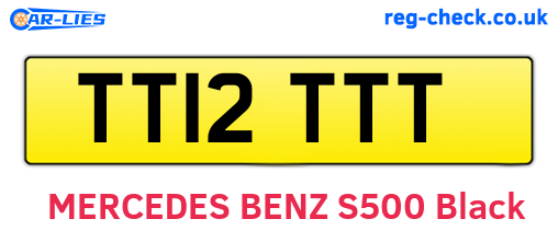 TT12TTT are the vehicle registration plates.