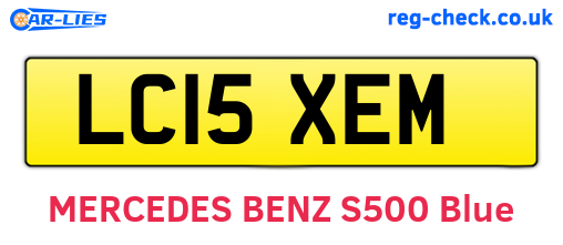LC15XEM are the vehicle registration plates.