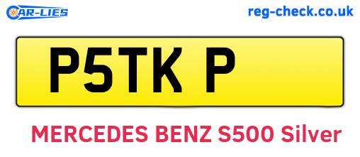 P5TKP are the vehicle registration plates.