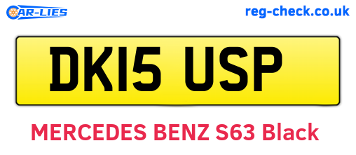 DK15USP are the vehicle registration plates.