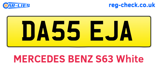 DA55EJA are the vehicle registration plates.