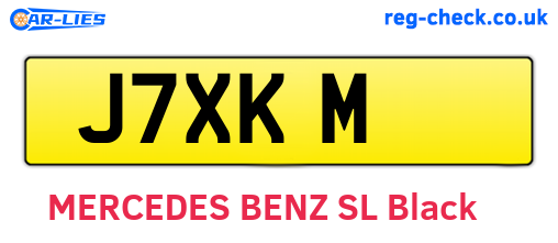 J7XKM are the vehicle registration plates.