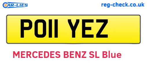PO11YEZ are the vehicle registration plates.