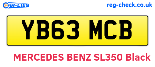 YB63MCB are the vehicle registration plates.