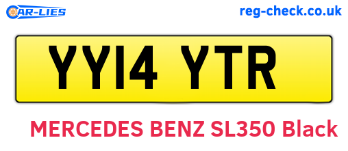 YY14YTR are the vehicle registration plates.