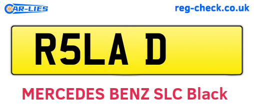 R5LAD are the vehicle registration plates.