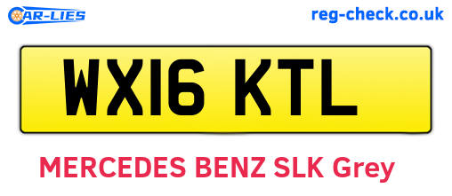 WX16KTL are the vehicle registration plates.