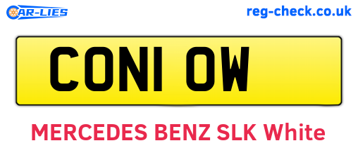 CON10W are the vehicle registration plates.