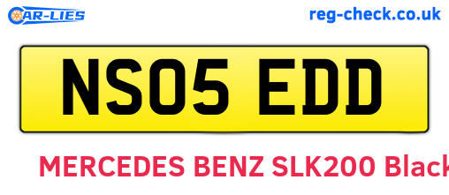 NS05EDD are the vehicle registration plates.