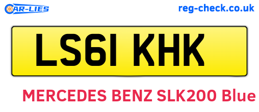 LS61KHK are the vehicle registration plates.