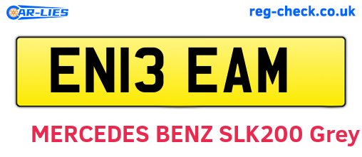 EN13EAM are the vehicle registration plates.