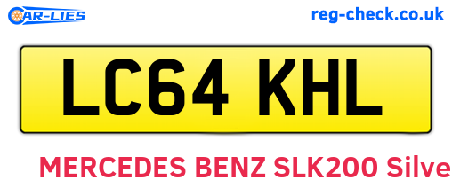 LC64KHL are the vehicle registration plates.