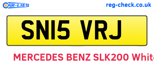 SN15VRJ are the vehicle registration plates.