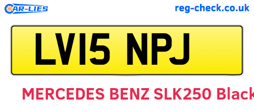 LV15NPJ are the vehicle registration plates.