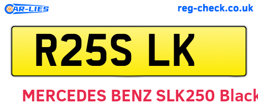 R25SLK are the vehicle registration plates.