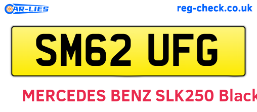 SM62UFG are the vehicle registration plates.