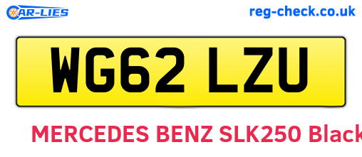 WG62LZU are the vehicle registration plates.
