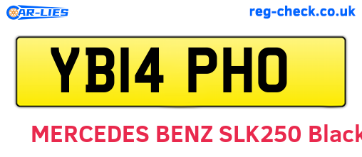 YB14PHO are the vehicle registration plates.