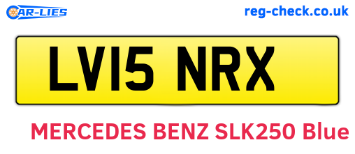 LV15NRX are the vehicle registration plates.