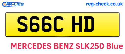 S66CHD are the vehicle registration plates.