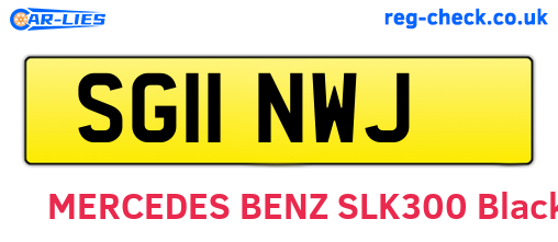 SG11NWJ are the vehicle registration plates.