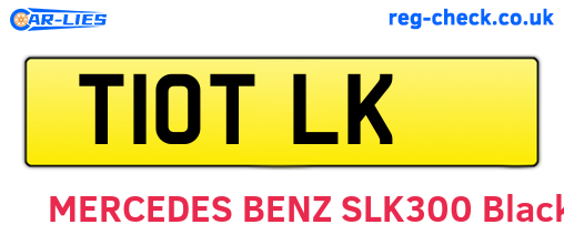 T10TLK are the vehicle registration plates.