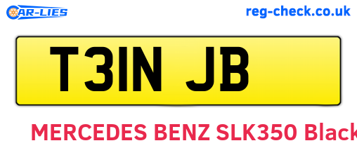 T31NJB are the vehicle registration plates.