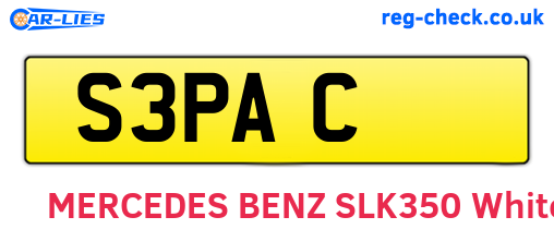 S3PAC are the vehicle registration plates.