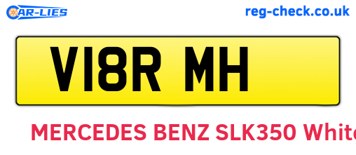 V18RMH are the vehicle registration plates.