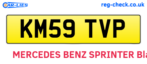 KM59TVP are the vehicle registration plates.