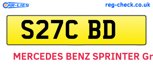 S27CBD are the vehicle registration plates.