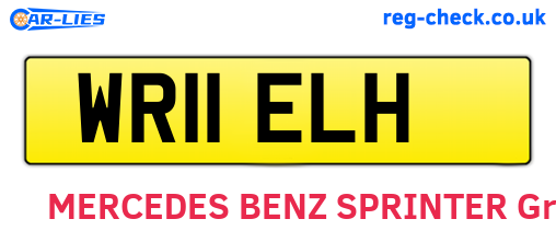 WR11ELH are the vehicle registration plates.