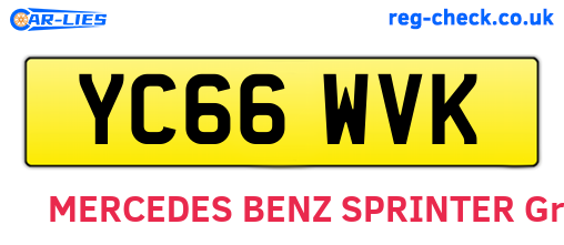YC66WVK are the vehicle registration plates.