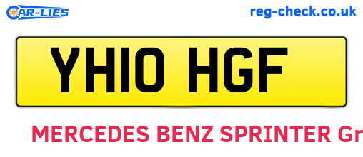 YH10HGF are the vehicle registration plates.
