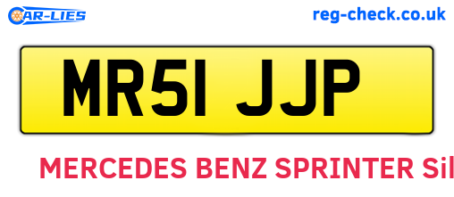 MR51JJP are the vehicle registration plates.