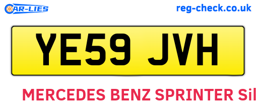 YE59JVH are the vehicle registration plates.