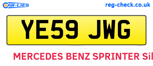 YE59JWG are the vehicle registration plates.