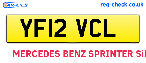 YF12VCL are the vehicle registration plates.