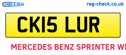 CK15LUR are the vehicle registration plates.