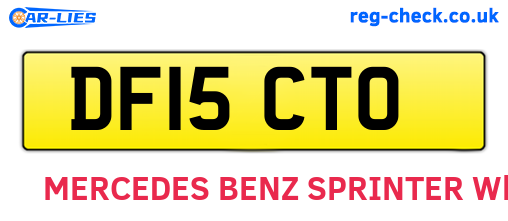 DF15CTO are the vehicle registration plates.