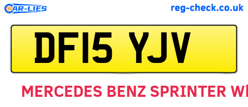 DF15YJV are the vehicle registration plates.
