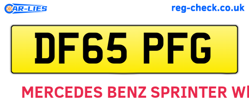 DF65PFG are the vehicle registration plates.
