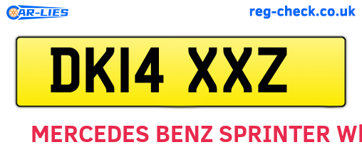 DK14XXZ are the vehicle registration plates.
