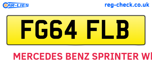 FG64FLB are the vehicle registration plates.