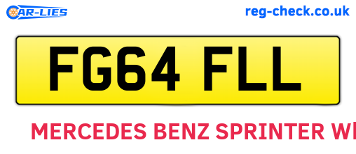 FG64FLL are the vehicle registration plates.