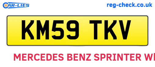 KM59TKV are the vehicle registration plates.